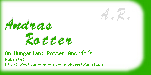 andras rotter business card